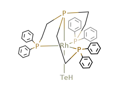 Molecular Structure of 132492-31-0 ({(tris(2-(diphenylphosphino)ethyl)phosphine)RhTeH})