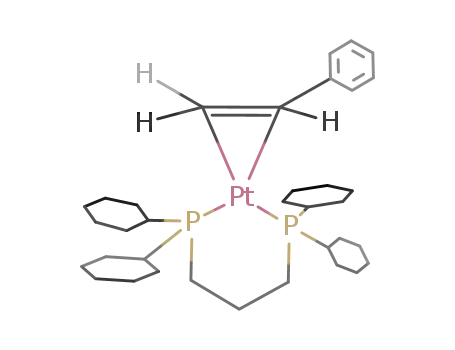 Pt(CH<sub>2</sub>CHC<sub>6</sub>H<sub>5</sub>)((C<sub>6</sub>H<sub>11</sub>)2P(CH<sub>2</sub>)3P(C<sub>6</sub>H<sub>11</sub>)2)