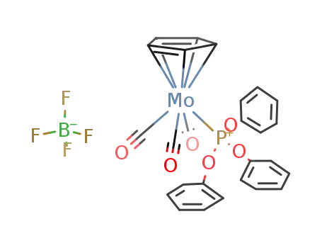 Molecular Structure of 78803-21-1 ((η-C5H5)Mo(CO)3{P(OPh)3}BF4)