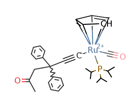Ru(η(5)-C5H5)(-C*C-CPh2-CH2COCH3)(CO)(P((i)Pr)3)