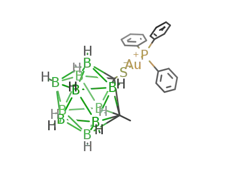 [Au(SCB<sub>10</sub>H<sub>10</sub>CCH<sub>3</sub>)(P(C<sub>6</sub>H<sub>5</sub>)3)]