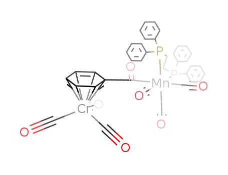 C<sub>6</sub>H<sub>5</sub>Cr(CO)3C(O)Mn(CO)3(P(C<sub>6</sub>H<sub>5</sub>)2C<sub>2</sub>H<sub>4</sub>P(C<sub>6</sub>H<sub>5</sub>)2)