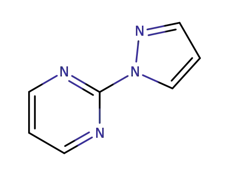 Molecular Structure of 82882-56-2 (Pyrimidine, 2-(1H-pyrazol-1-yl)- (9CI))