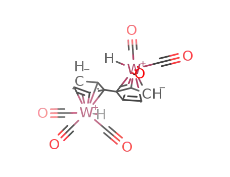 Molecular Structure of 105160-08-5 ((η5:η5-C10H8)W2(CO)6H2)