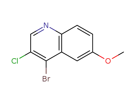 Molecular Structure of 426842-71-9 (4-BROMO-3-CHLORO-6-METHOXYQUINOLINE)