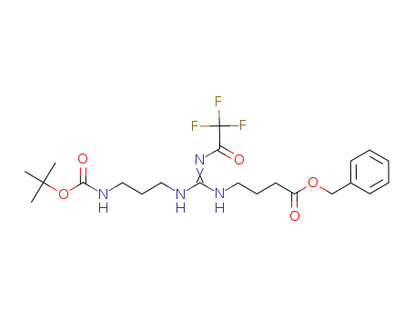 benzyl 4-({3-[(tert-butoxycarbonyl)amino]propylamino}-[2,2,2-trifluoroacetylimino]methylamino)butanoate