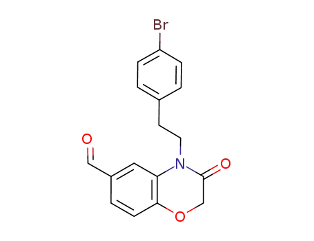 Molecular Structure of 928776-08-3 (2H-1,4-Benzoxazine-6-carboxaldehyde,
4-[2-(4-bromophenyl)ethyl]-3,4-dihydro-3-oxo-)