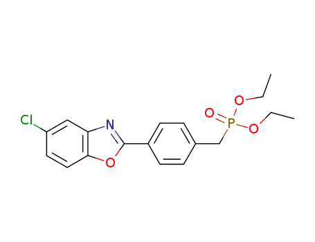 Molecular Structure of 67563-01-3 (Phosphonic acid, [[4-(5-chloro-2-benzoxazolyl)phenyl]methyl]-, diethyl
ester)