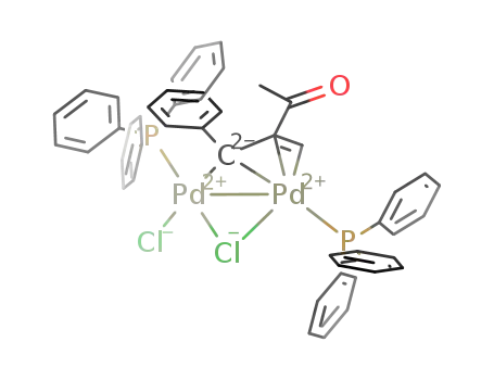 (C<sub>6</sub>H<sub>5</sub>CC(COCH<sub>3</sub>)CH<sub>2</sub>)PdCl(P(C<sub>6</sub>H<sub>5</sub>)3)Pd(Cl)(P(C<sub>6</sub>H<sub>5</sub>)3)