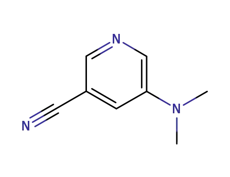 Molecular Structure of 152803-14-0 (3-Pyridinecarbonitrile,5-(dimethylamino)-(9CI))