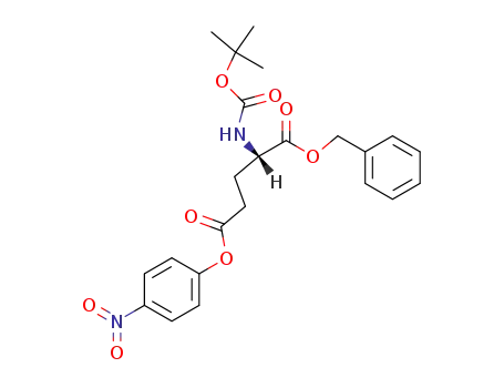 Molecular Structure of 25456-64-8 (L-Glutamic acid, N-[(1,1-dimethylethoxy)carbonyl]-, 5-(4-nitrophenyl)
1-(phenylmethyl) ester)