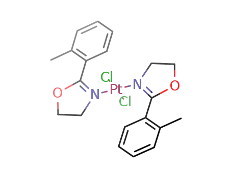 {PtCl<sub>2</sub>(NC(C<sub>6</sub>H<sub>4</sub>CH<sub>3</sub>)OCH<sub>2</sub>CH<sub>2</sub>)2}