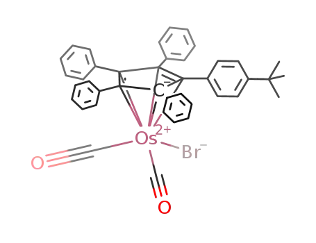 Molecular Structure of 215173-16-3 (Os(η(5)-C5Ph4(p-(t)BuC6H4))(CO)2Br)
