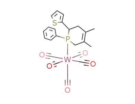 {1-phenyl-2-(2-thienyl)-4,5-dimethyl-1,2,3,6-tetrahydrophosphorine}pentacarbonyltungsten