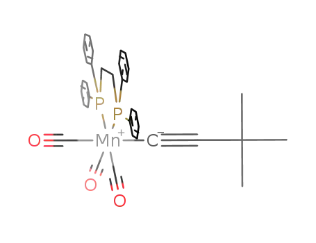 (CO)3[(C<sub>6</sub>H<sub>5</sub>)2PCH<sub>2</sub>CH<sub>2</sub>P(C<sub>6</sub>H<sub>5</sub>)2]Mn[CCC(CH<sub>3</sub>)3]