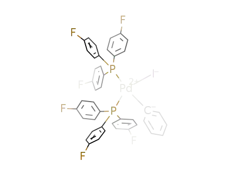 Molecular Structure of 180891-55-8 ((phenyl)Pd(P(4-fluorophenyl)3)2I)