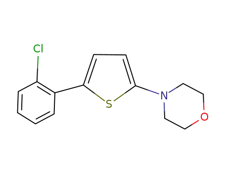 Molecular Structure of 1033932-00-1 (N-[5-(2-chlorophenyl)thiophen-2-yl]morpholine)