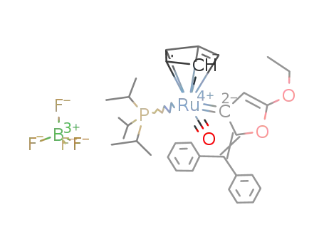 [Ru(η(5)-C5H5)(=CCH=C(OEt)OC=CPh2)(CO)(PiPr3)]BF4