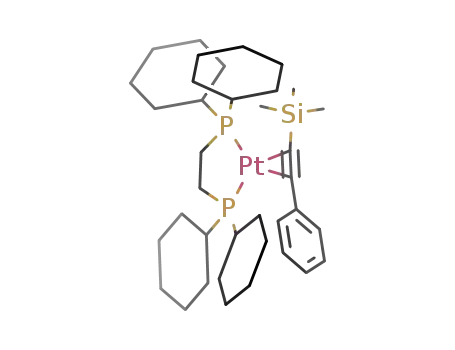 Pt(η(2)-(CH3)3SiCCC6H5)(bis(dicyclohexylphosphino)ethane)