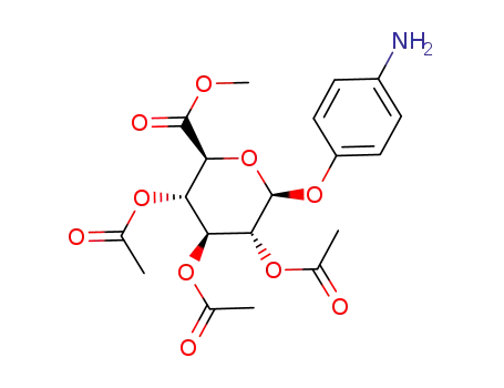 Molecular Structure of 25218-22-8 (4-AMINOPHENYL 2,3,4-TRI-O-ACETYL-BETA-D-GLUCURONIDE METHYL ESTER)