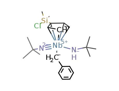 Molecular Structure of 220767-38-4 ([Nb(η(5)-C5H4-SiMe2Cl)(NH(t)Bu)(CH2Ph)(N(t)Bu)])