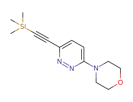 Molecular Structure of 926009-61-2 (Morpholine, 4-[6-[2-(trimethylsilyl)ethynyl]-3-pyridazinyl]-)
