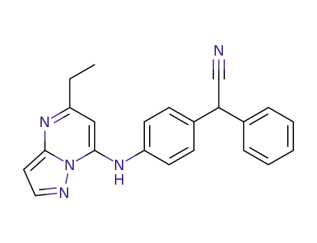 7-[(4-((Cyano)(phenyl)methyl)phenyl)amino]-5-ethylpyrazolo[1,5-a]pyrimidine