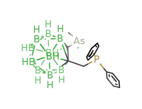 Molecular Structure of 93370-16-2 (1-dimethylarsino-2-diphenylphosphinomethyl-o-carborane)