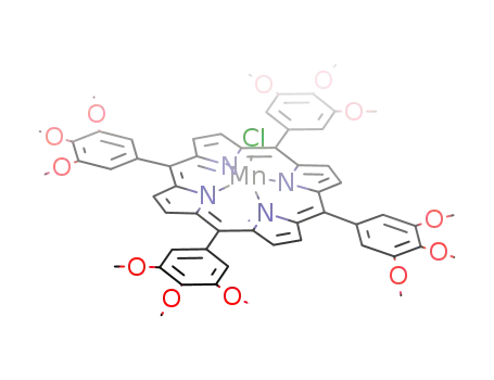 Molecular Structure of 133629-42-2 (manganese(III)Cl(3,4,5-trimethoxyphenyl)4porphyrine)