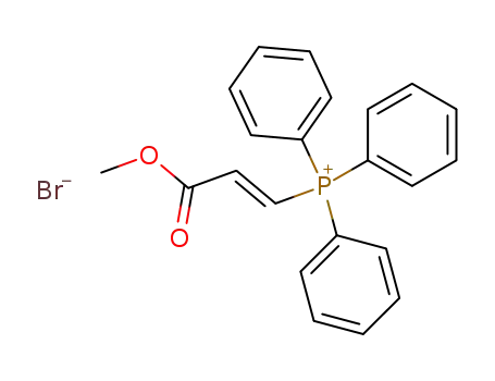 Molecular Structure of 22038-48-8 (Phosphonium, [(1E)-3-methoxy-3-oxo-1-propenyl]triphenyl-, bromide)