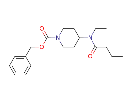 1-Piperidinecarboxylic acid, 4-[ethyl(1-oxobutyl)amino]-, phenylmethyl
ester