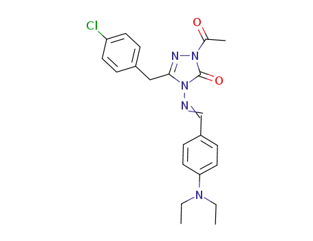 1-acetyl-3-(4-chlorobenzyl)-4-(4-diethylaminobenzylideneamino)-4,5-dihydro-1H-1,2,4-triazol-5-one