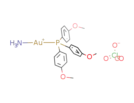 Molecular Structure of 194206-70-7 ([Au(NH<sub>3</sub>)(P(C<sub>6</sub>H<sub>4</sub>OMe-4)3)]ClO<sub>4</sub>)