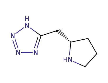 Molecular Structure of 851394-30-4 ((S)-5-PYRROLIDIN-2-YLMETHYL-1H-TETRAZOLE)