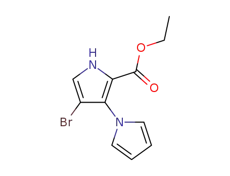 Molecular Structure of 918331-09-6 (ethyl 4'-bromo-1'H-1,3'-bipyrrole-2'-carboxylate)