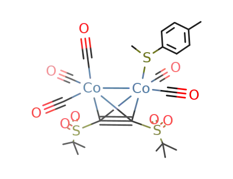 Co2(μ-bis(tert-butylsulfonyl)ethyne)(CO)5(methyl p-tolyl sulfide)
