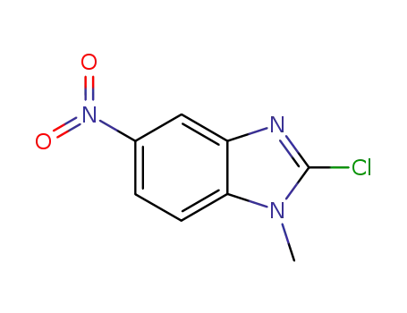 Molecular Structure of 15965-66-9 (2-CHLORO-1-METHYL-5-NITRO-1H-BENZO[D]IMIDAZOLE)