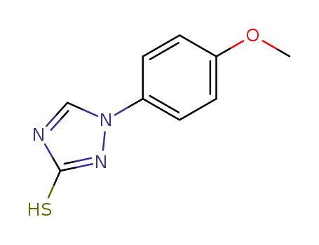 Molecular Structure of 68337-52-0 (1-(4-methoxy-phenyl)-1,2-dihydro-[1,2,4]triazole-3-thione)