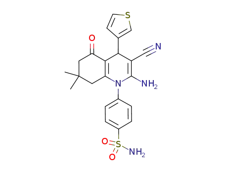 4-(2-amino-3-cyano-7,7-dimethyl-5-oxo-4-(thiophen-3-yl)-5,6,7,8-tetrahydro-4H-quinolin-1-yl)benzenesulfonamide