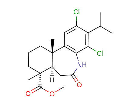 12,14-dichloro-13-isopropyl-8,11a-dimethyl-6-oxo-6,7,7a,8,9,10,11,11a-octahydro-5H-dibenzo[b,d]azepine-8-carboxylic acid methyl ester