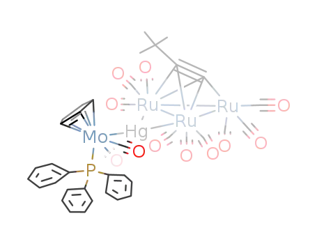 {(ruthenium)3(tert-butylacetylido)(carbonyl)9}(mercury){molybdenum(cyclopentadienyl)(carbonyl)2}