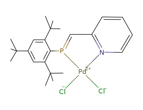 η(1),η(1)-[(E)-((2-pyridyl)methylene)(2,4,6-tri-tert-butylphenyl)phosphine]palladium dichloride