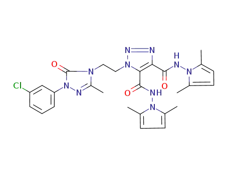 N,N'-bis(2,5-dimethyl-1H-pyrrol-1-yl)-1-{2-[2-(3-chlorophenyl)-5-methyl-3-oxo-2,4-dihydro-3H-1,2,4-triazol-4-yl]ethyl}-1H-1,2,3-triazol-4,5-dicarboxamide