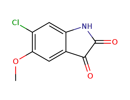 Molecular Structure of 85778-01-4 (1H-Indole-2,3-dione, 6-chloro-5-methoxy-)