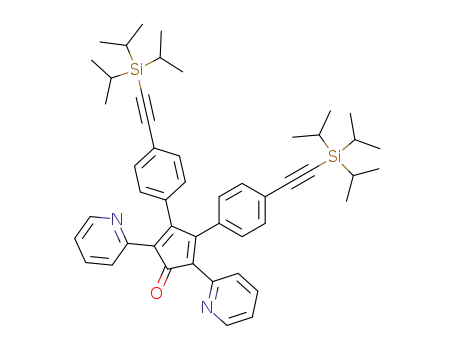 3,4-bis(4-(triisopropylsilylethynyl)phenyl)-2,5-dipyridin-2-yl-cyclopenta-2,4-dienone