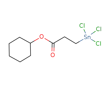 Propanoic acid, 3-(trichlorostannyl)-, cyclohexyl ester