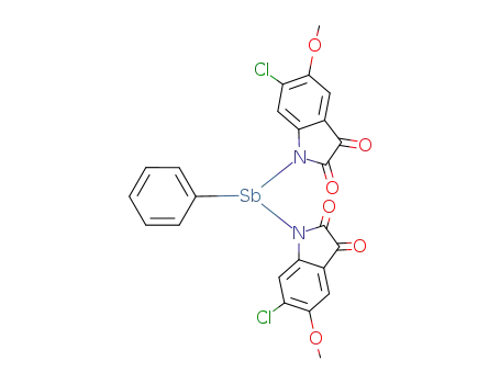 phenylantimony(III) bis(6-chloro-5-methoxyisatin)