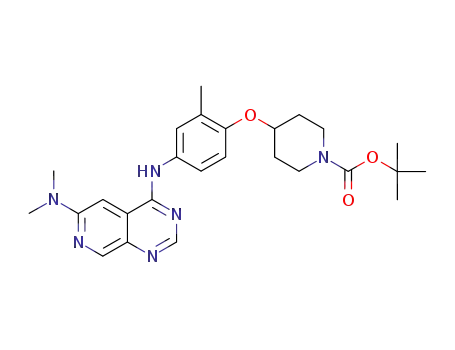 4-[4-(6-Dimethylamino-pyrido[3,4-d]pyrimidin-4-ylamino)-2-methyl-phenoxy]-piperidine-1-carboxylic acid tert-butyl ester