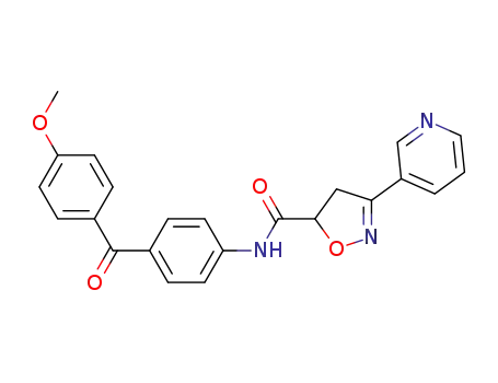 4,5-dihydro-N-[4-(4-methoxybenzoyl)phenyl]-3-(3-pyridinyl)-5-isoxazolecarboxamide
