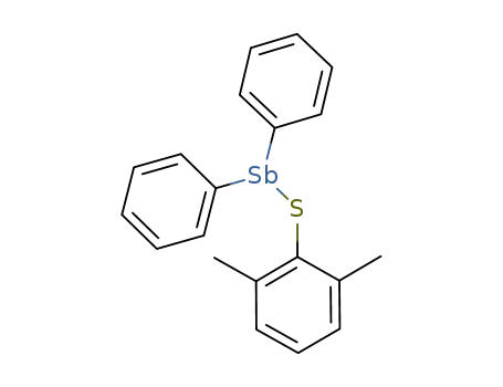 2,6-(CH<sub>3</sub>)2C<sub>6</sub>H<sub>3</sub>SSb(C<sub>6</sub>H<sub>5</sub>)2